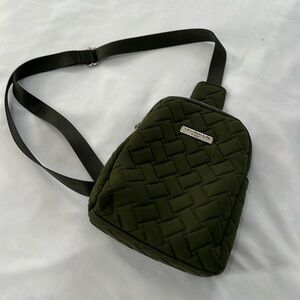 Destination Army Green Quilted Mini Backpack